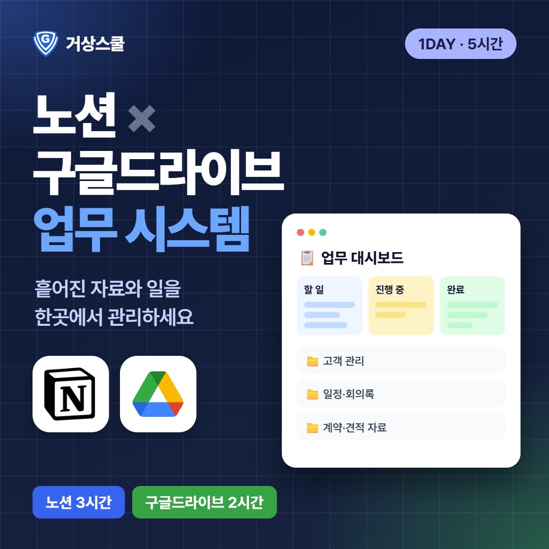 노션과 구글드라이브로 업무 시스템 만들기 썸네일